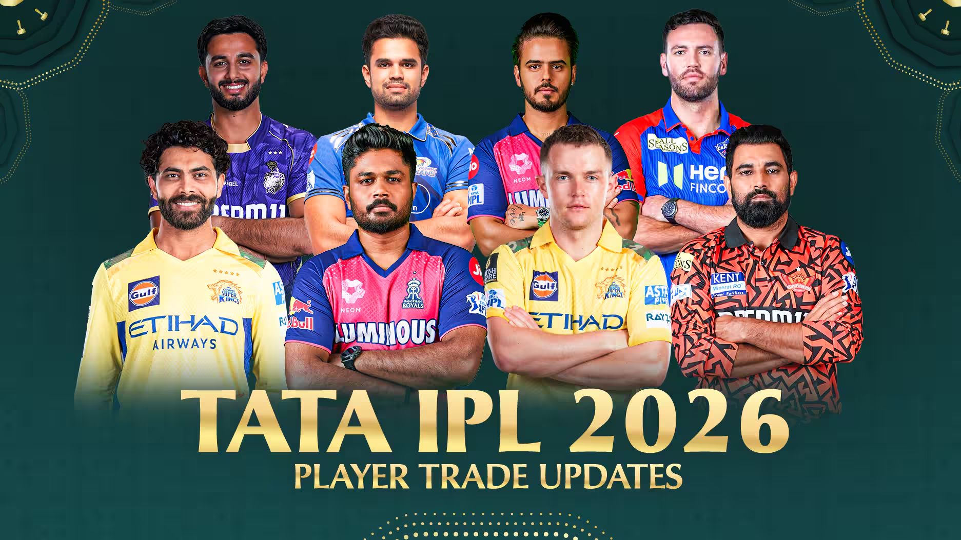 IPL 2026 all teams and captains - Complete squad details on 1winbet365